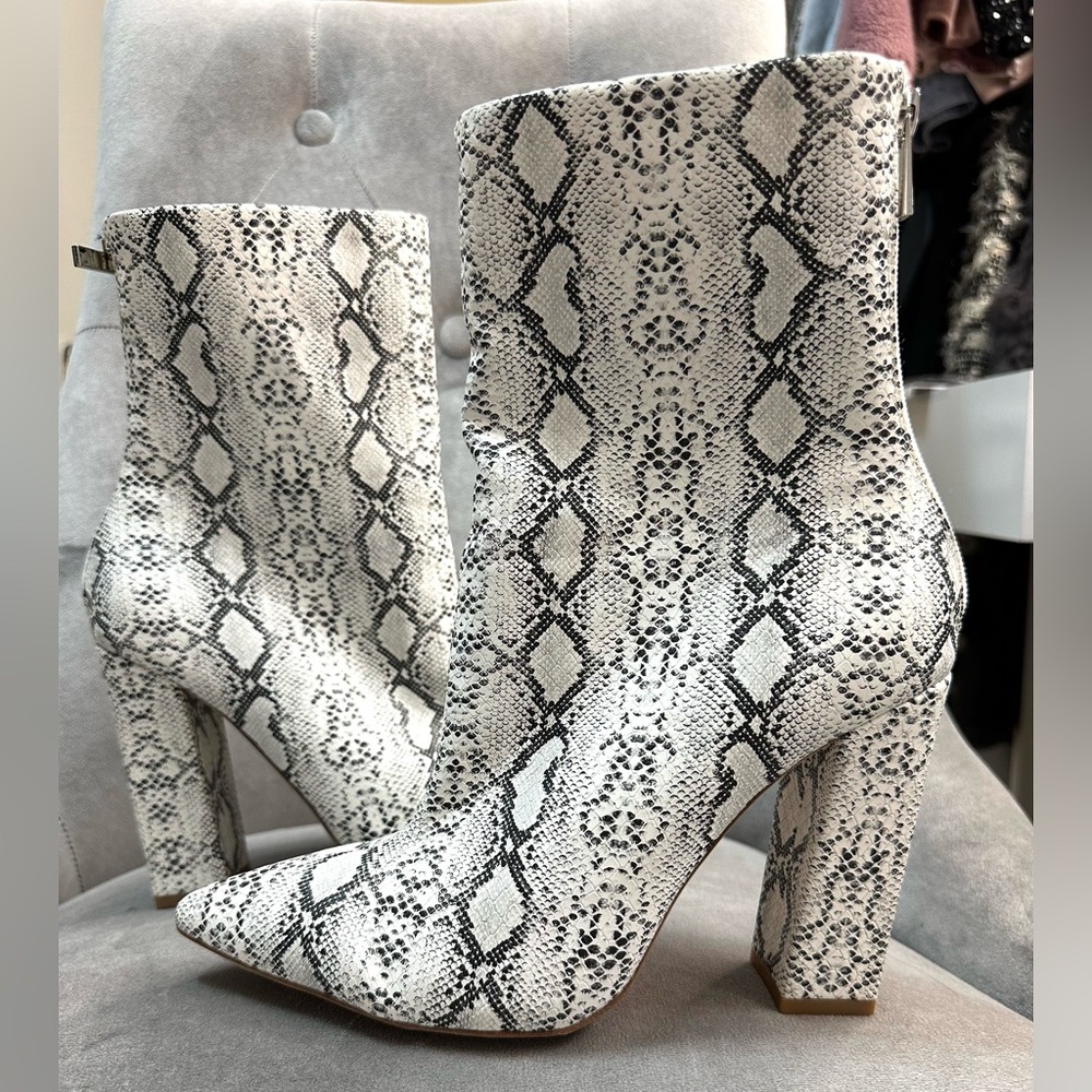 RAYE Snakeskin Booties